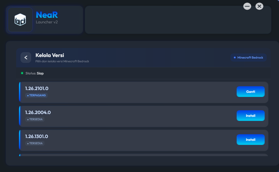 Check Versi Manager